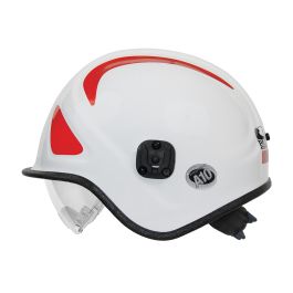 Ambulance & Paramedic Helmet with Retractable Eye Protector, White, OS 813-3260