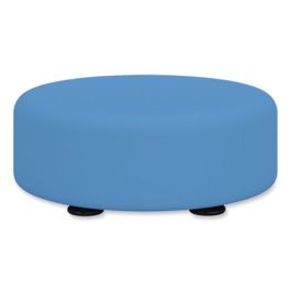 Learn 15" Round Vinyl Floor Seat, 15" x 15" x 5.75", Baby Blue