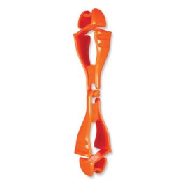 Squids 3400 Dual Clip Glove Clip Holder, 1 x 1 x 6.5, Acetal Copolymer, Orange
