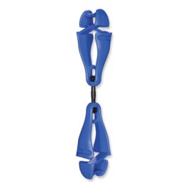 Squids 3420 Dual Clip Swivel Glove Clip Holder, 1 x 0.6 x 5.5, Acetal Copolymer, Blue