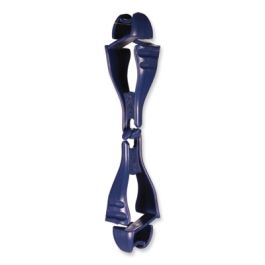Squids 3400MD Metal Detectable Dual Clip Glove Clip Holder, 1 x 1 x 6.5, Acetal Copolymer, Deep Blue