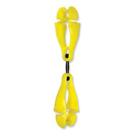 Squids 3420 Dual Clip Swivel Glove Clip Holder, 1 x 0.6 x 5.5, Acetal Copolymer, Lime