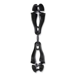 Squids 3420 Dual Clip Swivel Glove Clip Holder, 1 x 0.6 x 5.5, Acetal Copolymer, Black