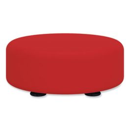 Learn 15" Round Vinyl Floor Seat, 15" x 15" x 5.75", Red