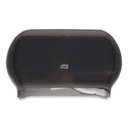 Twin Standard Roll Bath Tissue Dispenser, 12.75 x 5.57 x 8.25, Smoke
