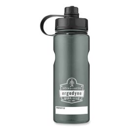Chill-Its 5151 Plastic Wide Mouth Water Bottle, 34 oz, Black