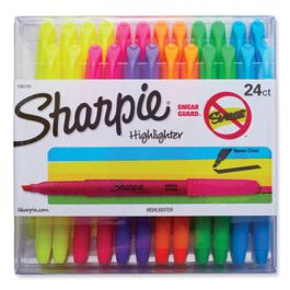 Pocket Style Highlighters, Assorted Ink Colors, Chisel Tip, Assorted Barrel Colors, 24/Pack