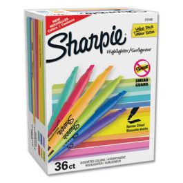 Pocket Style Highlighters, Assorted Ink Colors, Chisel Tip, Assorted Barrel Colors, 36/Pack