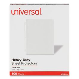 Deluxe Heavyweight Sheet Protector, Side: 3-Hole Punched, Top Load 8.5 x 11 Insert, Clear Front, 100/Pack