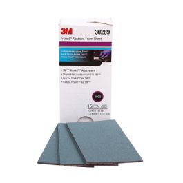 3M™ Trizact™ Hookit™ Foam Abrasive 5000 Sheet 443SA, 30289, 2-3/4 in x 5 1/2 in (70 mm x 140 mm), 15 Sheets/Carton, 4 Cartons/Case