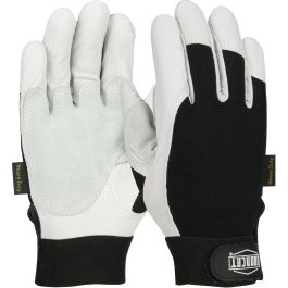 Ironcat® Reinforced Top Grain Goatskin Leather Palm Glove with Spandex Back, Black, XL 86550/XL