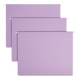 Colored Hanging File Folders with 1/5 Cut Tabs, Letter Size, 1/5-Cut Tabs, Lavender, 25/Box