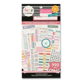 Essentials Tracker and Checklist Classic Stickers, Productivity Theme, 990/Pack