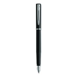 Allure Fountain Pen, Fine Point, Blue Ink, Black/Silver Barrel