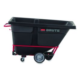 1 cu yd BRUTE Rotomolded Tilt Truck, 1,250 lb Capacity, Black