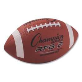 Rubber Sports Ball, Football, Intermediate/Youth Size, Brown