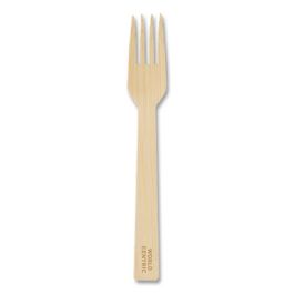 Bamboo Cutlery, Fork, Paper, Natural, 2,000/Carton