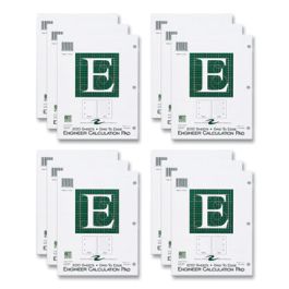 Engineer Pad, (1.25" Margin), Quad Rule (5 sq/in, 1 sq/in), 200 Light Green 8.5 x 11 Sheets/Pad, 12/Carton