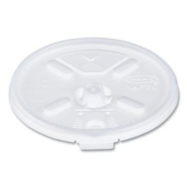Lift n' Lock Plastic Hot Cup Lids With Straw Slot, Fits 12 oz to 24 oz Hot Cups, Plastic, Translucent, 100/Pack, 10 Packs/CT