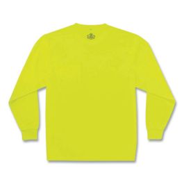 GloWear 8091 Non-Certified Hi-Vis Long Sleeve Shirt, Small, Lime
