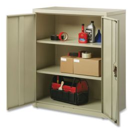 Economy Assembled Storage Cabinets, 3 Shelves, 36" x 18" x 42", Putty