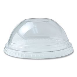 Kal-Clear/Nexclear Drink Cup Lids, Dome Lid with 1" Hole, Fits 12 oz to 20 oz Cold Cups, Plastic, Clear, 1,000/Carton