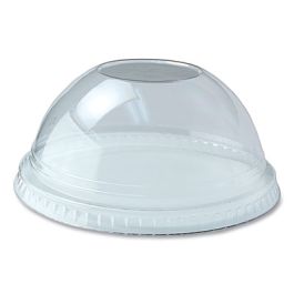 Kal-Clear/Nexclear Drink Cup Lids, Dome Lid with 1" Hole, Fits 5 oz to 24 oz Cold Cups, Plastic, Clear, 1,000/Carton