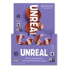 Dark Chocolate Almond Butter Cups, 0.53 oz, Individually Wrapped, 40/Pack
