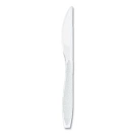 Impress Heavyweight Full-Length Polystyrene Cutlery, Knife, Plastic, White, 100/Box, 10 Boxes/Carton