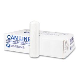 High-Density Commercial Can Liners, 56 gal, 22 mic, 43" x 48", Natural, Interleaved Roll, 25 Bags/Roll, 8 Rolls/Carton