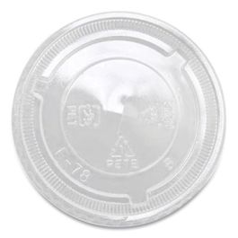 PET Lids, X Straw Hole, Fits 8 oz to 10 oz Cold Cups, Plastic, Clear, 1,000/Carton