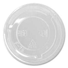 PET Lids, No Hole Flat Lid, Fits 8 oz to 10 oz Cold Cups, Plastic, Clear, 1,000/Carton
