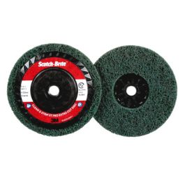 Scotch-Brite™ Clean and Strip XT Pro Extra Cut Disc, XC-DC, A/O Extra Coarse, Green, 5 in x 5/8 in-11, Type 27, 10 ea/Case