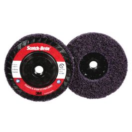 Scotch-Brite™ Clean and Strip XT Pro Disc, XO-DC, SiC Extra Coarse, Purple, 4-1/2 in x 5/8"-11, Type 27, 10 ea/Case