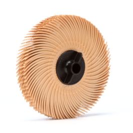 Scotch-Brite™ Radial Bristle Disc, RB-ZB, 6 Mic, 3 in x 3/8 in, Thin Bristle, 40/Carton, 80 ea/Case