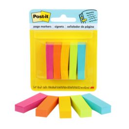Post-it® Page Markers 670-5AN, 1/2 in x 1 7/8 in (12.7 mm x 47.6 mm)