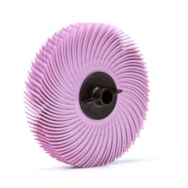 Scotch-Brite™ Radial Bristle Disc, 3 in x 3/8 in Pumice, 40/Carton, 80 ea/Case