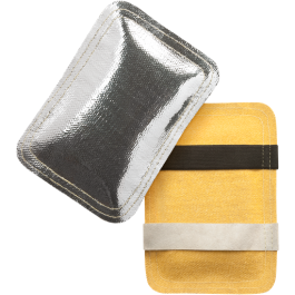 Aluminized Fiberglass Glove Back-Hand Pad, Triple Layer, Super Heavy Duty, 7-1/2" x 5-1/2"