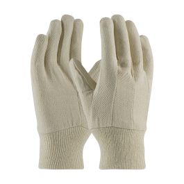 Economy Grade Cotton/Polyester Canvas Single Palm Glove - Knit Wrist - Ladies, Natural, LADIES 90-908CI