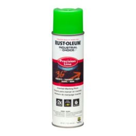 Industrial Choice Precision Line Marking Paint, Fluorescent Green, 17 oz Aerosol Can, 12/Carton