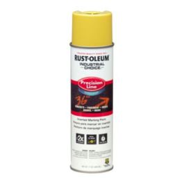 Industrial Choice Precision Line Marking Paint, Flat High-Visibility Yellow, 17 oz Aerosol Can, 12/Carton