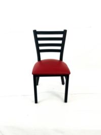 White Horse Series Side Chairs, Supports Up to 300 lb, 18" Seat Height, Burgundy Seat, Black Back, Black Base