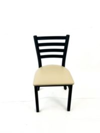 White Horse Series Side Chairs, Supports Up to 300 lb, 18" Seat Height, Taupe Seat, Black Back, Black Base
