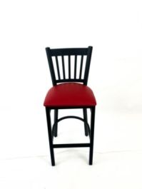 Cobra Series Barstool, Supports Up to 300 lb, 28.5" Seat Height, Burgundy Seat, Black Back, Black Base