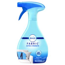 FABRIC Refresher/Odor Eliminator, Extra Strength, Original, 14.8 oz Spray Bottle, 8/Carton