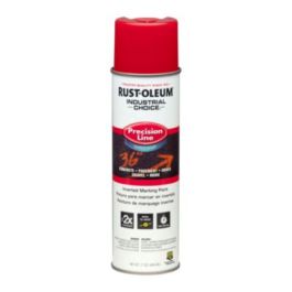 Industrial Choice M1800 System Water-Based Precision Line Marking Paint, Flat Safety Red, 17 oz Aerosol Can, 12/Carton