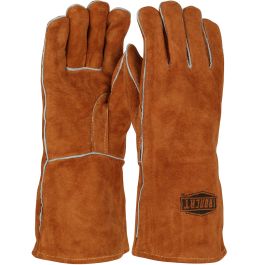 Ironcat® Premium Select Shoulder Split Cowhide Leather Welder's Glove with Cotton Liner and Kevlar® Stitching, Brown, L 9020/L