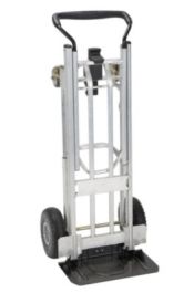 Heavy Duty 4-in-1 Truck, Supports 800 lb (Hand Truck) 1,000 lb (Cart/Platform Truck), 19.69" x 18.7" x 48.31", Silver/Black