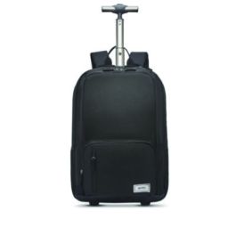 Bleecker Recycled Rolling Backpack, Fits Devices Up to 15.6", 12.5 x 8 x 19, Dark Gray