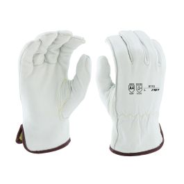 Economy Top Grain Sheepskin Leather Drivers Glove with Aramid Blended Lining - Keystone Thumb, Natural, 2XL